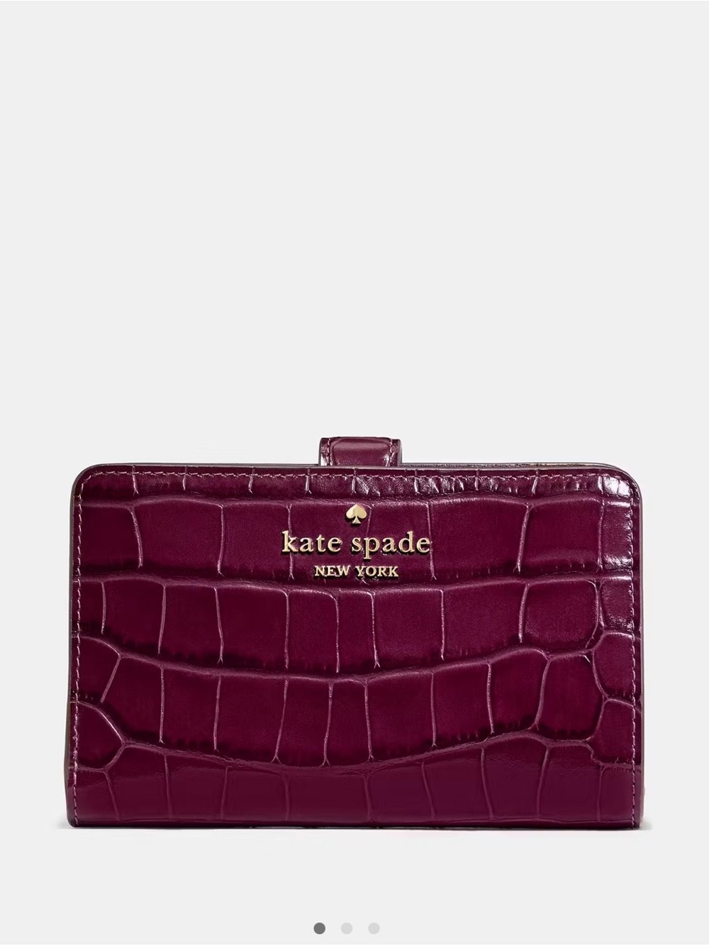 Kate Spade New York Croc Embossed Medium Bifold Wallet
